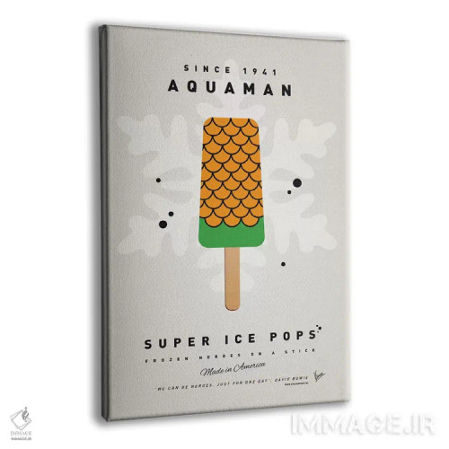 تابلو دکوراتیو بستنی چوبی ابرقهرمان: آکوامن اثر چانکونگ - نمای پرسپکتیو محصول