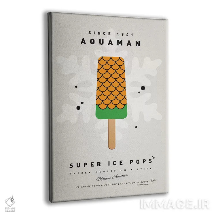 تابلو دکوراتیو بستنی چوبی ابرقهرمان: آکوامن اثر چانکونگ - نمای پرسپکتیو محصول