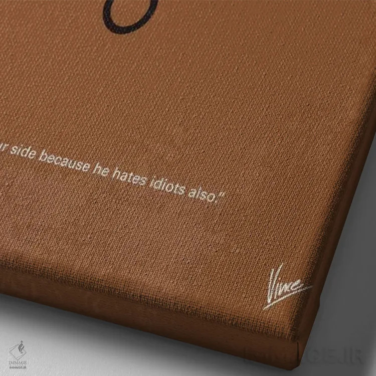 تابلو مینیمال پوستر مینیمال فیلم خوب، بد، زشت اثر چانکونگ - نمای نزدیک بافت بوم