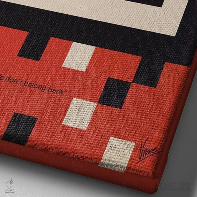 تابلو مینیمال پوستر مینیمال فیلم دونده هزارتو اثر چانکونگ - نمای نزدیک بافت بوم