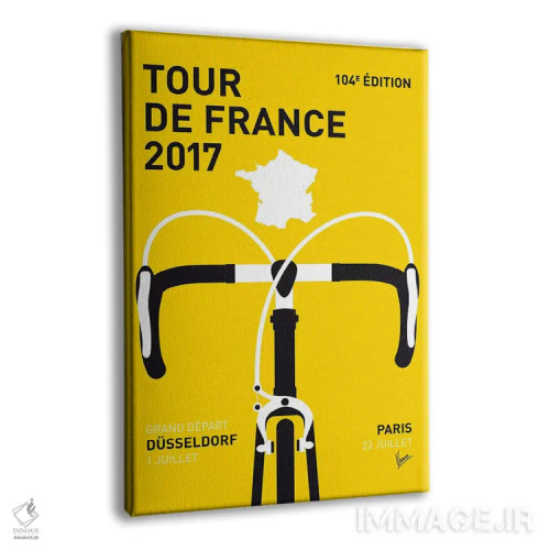 تابلو دکوراتیو پوستر مینیمال تور دو فرانس ۲۰۱۷ اثر چانکونگ - نمای پرسپکتیو محصول