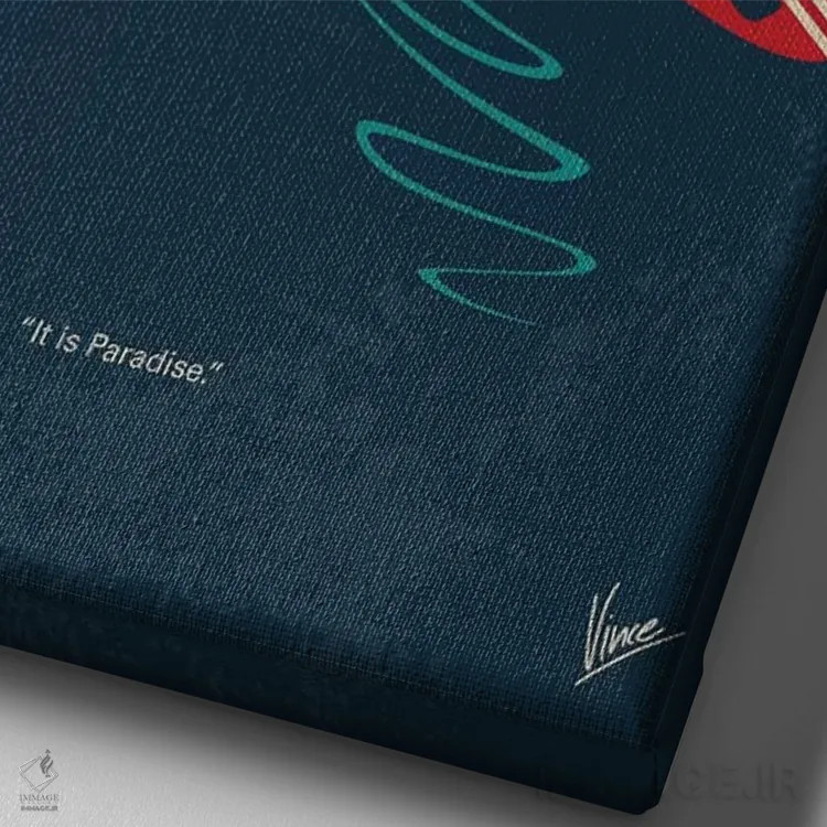 تابلو مینیمال پوستر مینیمال فیلم آب های کم عمق اثر چانکونگ - نمای نزدیک بافت بوم