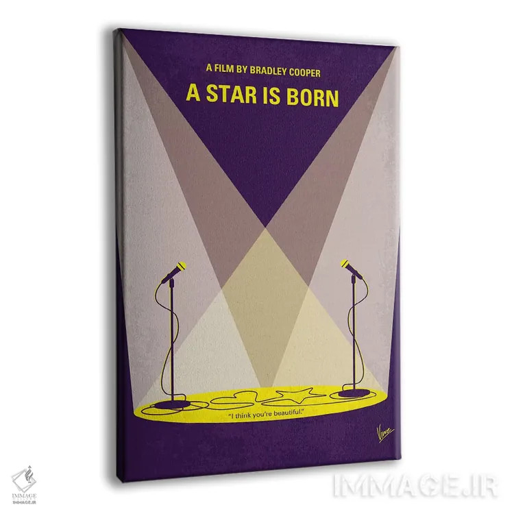 تابلو مینیمال پوستر مینیمال فیلم یک ستاره متولد شده است اثر چانکونگ - نمای پرسپکتیو محصول