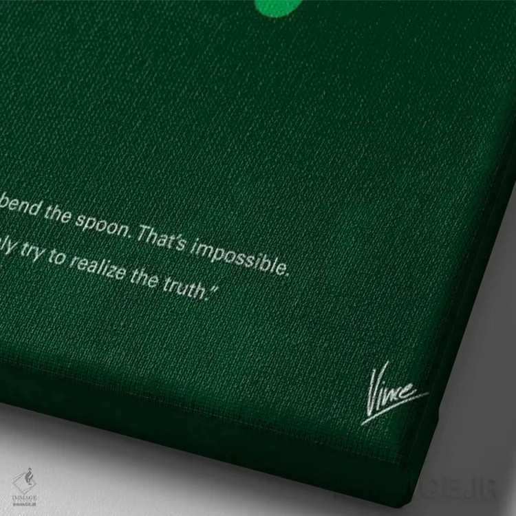 تابلو مینیمال پوستر مینیمال فیلم ماتریکس اثر چانکونگ - نمای نزدیک بافت بوم