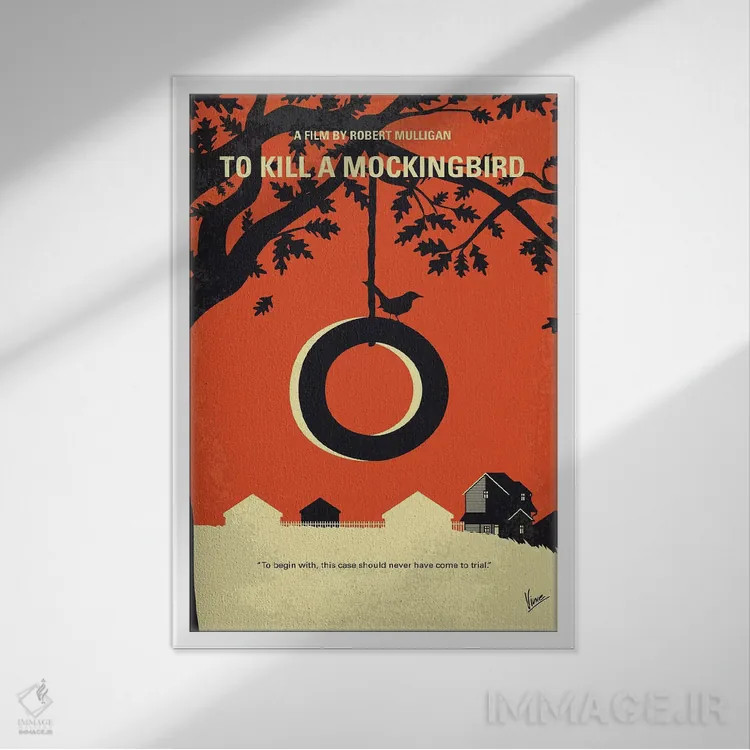 تابلو مینیمال پوستر مینیمال فیلم کشتن مرغ مقلد اثر چانکونگ - نمای قابدار سفید