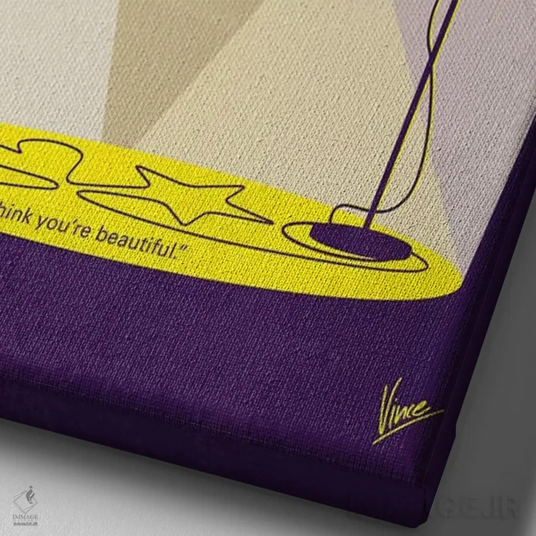 تابلو مینیمال پوستر مینیمال فیلم یک ستاره متولد شده است اثر چانکونگ - نمای نزدیک بافت بوم