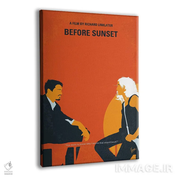 تابلو مینیمال پوستر مینیمال فیلم پیش از غروب اثر چانکونگ - نمای پرسپکتیو محصول