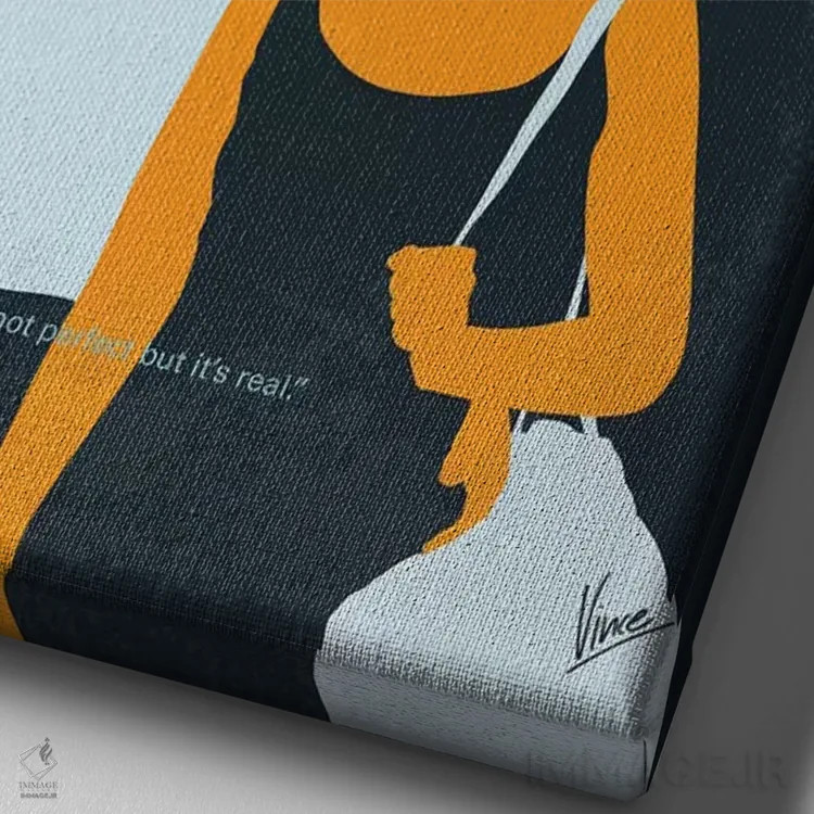 تابلو مینیمال پوستر مینیمال فیلم پیش از نیمه شب اثر چانکونگ - نمای نزدیک بافت بوم