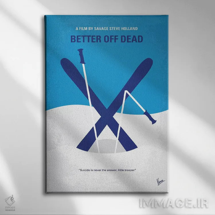 تابلو مینیمال پوستر مینیمال فیلم ترجیح می دهم مرده باشم اثر چانکونگ - نمای روبهرو روی دیوار