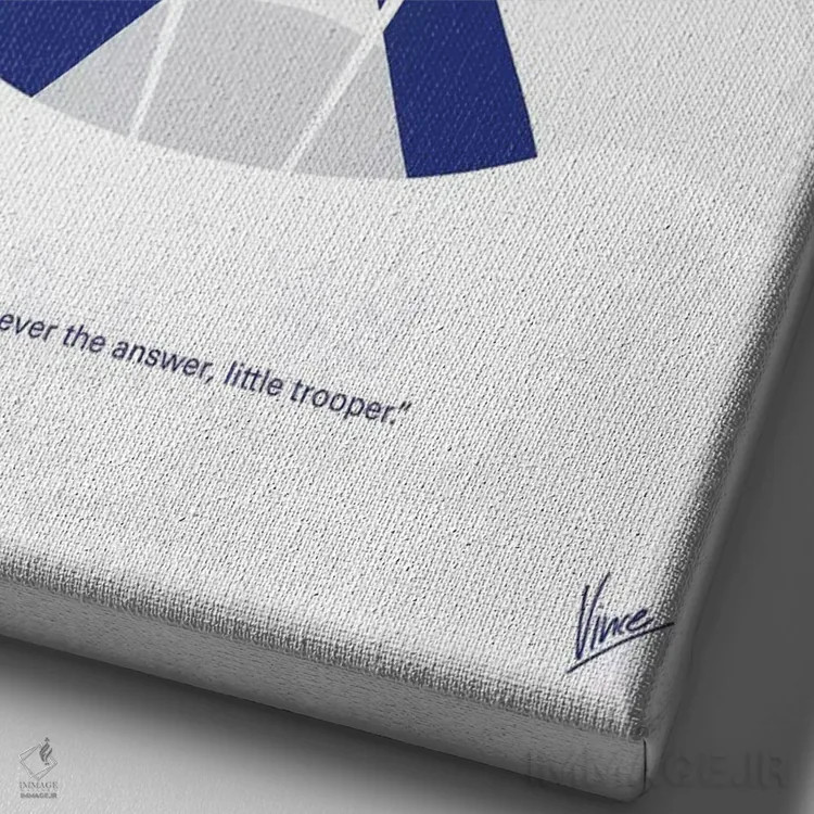 تابلو مینیمال پوستر مینیمال فیلم ترجیح می دهم مرده باشم اثر چانکونگ - نمای نزدیک بافت بوم