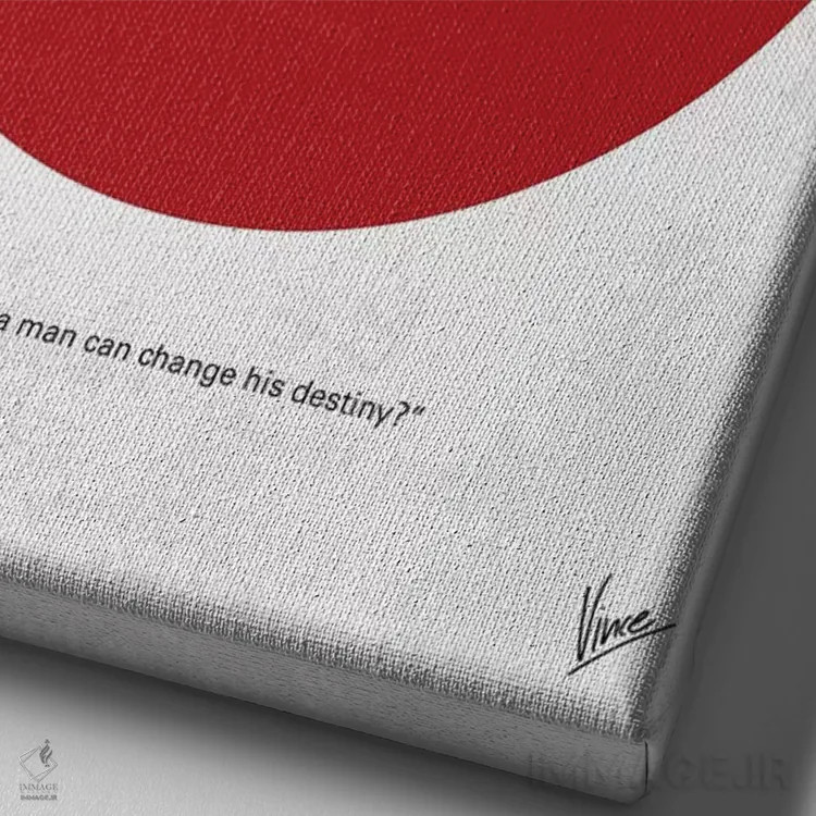 تابلو مینیمال پوستر مینیمال فیلم آخرین سامورایی اثر چانکونگ - نمای نزدیک بافت بوم