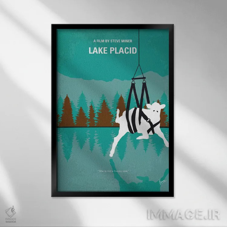 تابلو مینیمال پوستر مینیمال فیلم لیک پلسید اثر چانکونگ - نمای قابدار مشکی