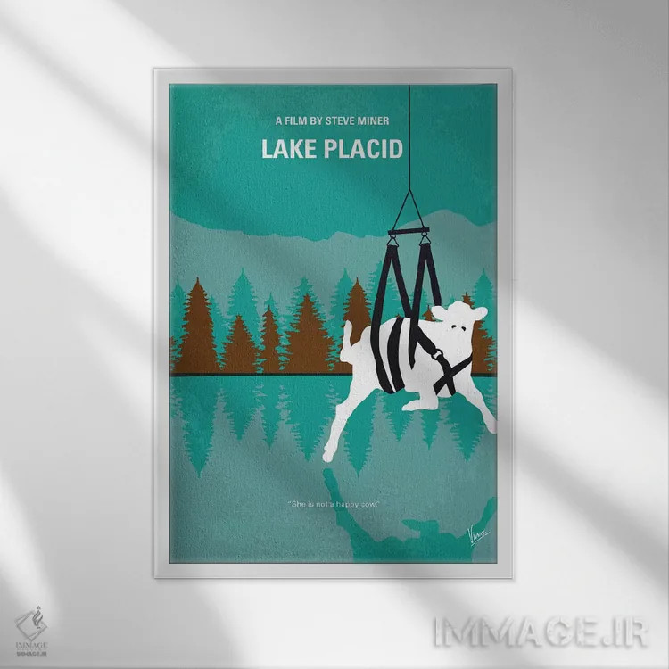 تابلو مینیمال پوستر مینیمال فیلم لیک پلسید اثر چانکونگ - نمای قابدار سفید