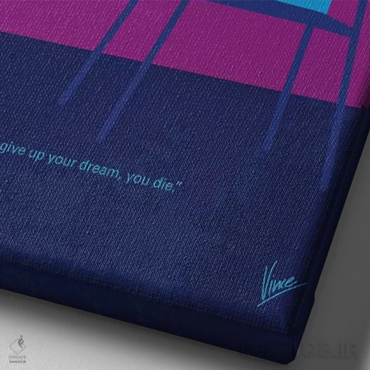 تابلو مینیمال پوستر مینیمال فیلم فلش دنس اثر چانکونگ - نمای نزدیک بافت بوم