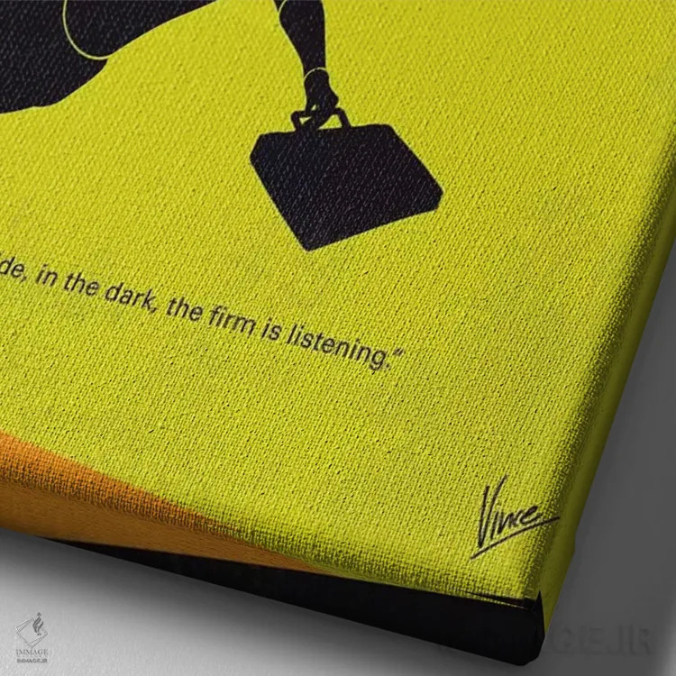 تابلو مینیمال پوستر مینیمال فیلم شرکت اثر چانکونگ - نمای نزدیک بافت بوم