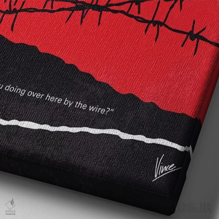 تابلو مینیمال پوستر مینیمال فیلم فرار بزرگ اثر چانکونگ - نمای نزدیک بافت بوم