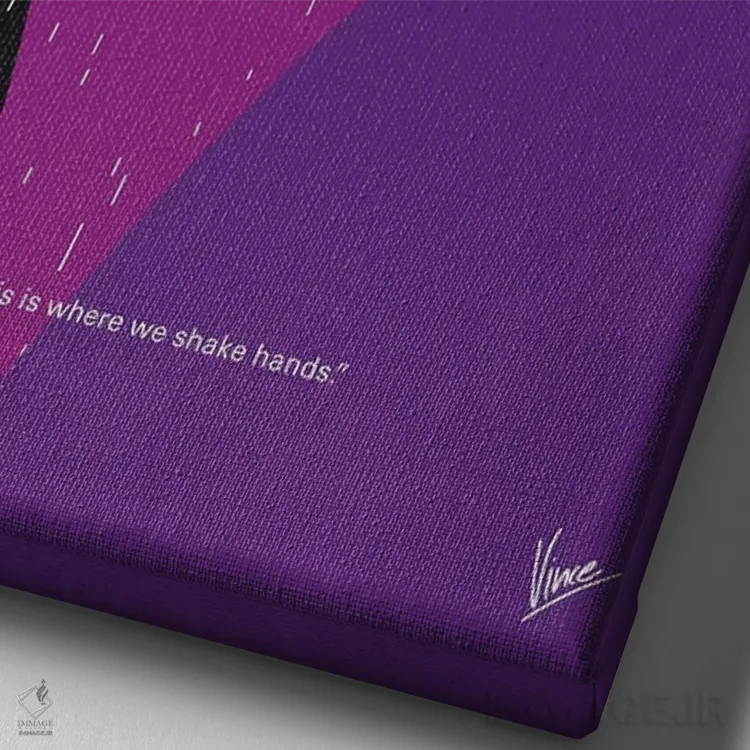 تابلو مینیمال پوستر مینیمال فیلم نشکن اثر چانکونگ - نمای نزدیک بافت بوم