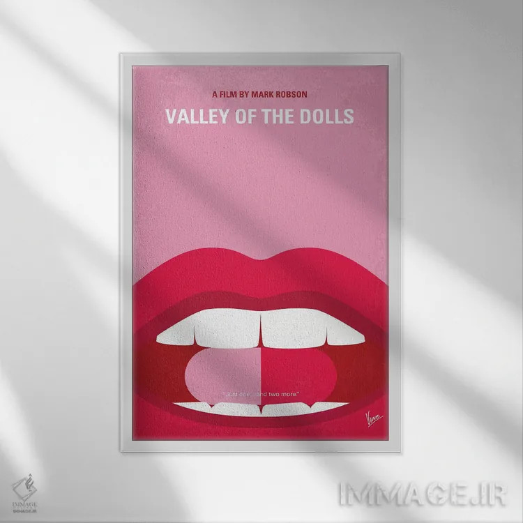 تابلو مینیمال پوستر مینیمال فیلم دره عروسک ها اثر چانکونگ - نمای قابدار سفید