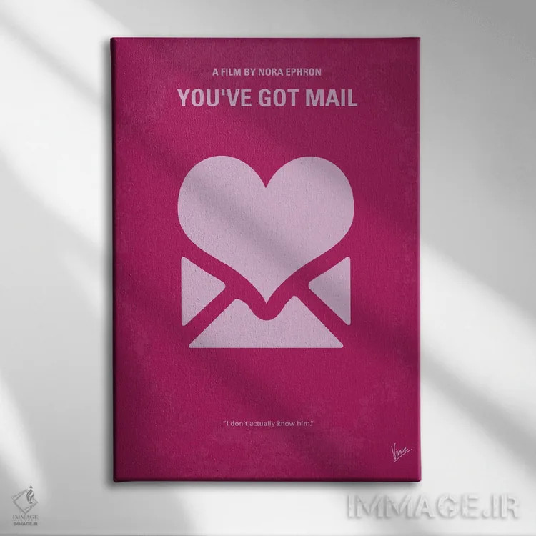تابلو مینیمال پوستر مینیمال فیلم شما یک ایمیل دارید اثر چانکونگ - نمای روبهرو روی دیوار