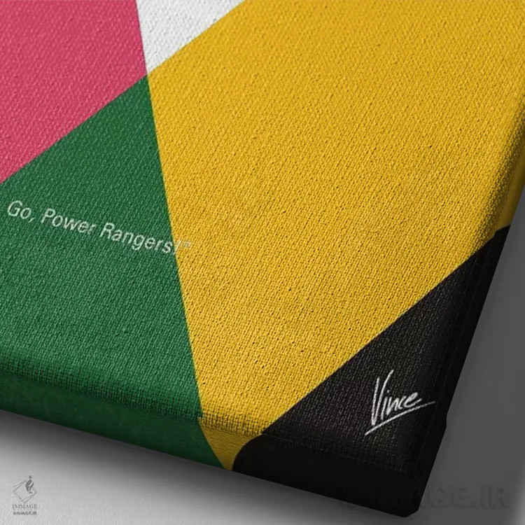 تابلو مینیمال پوستر مینیمال فیلم پاور رنجرز اثر چانکونگ - نمای نزدیک بافت بوم