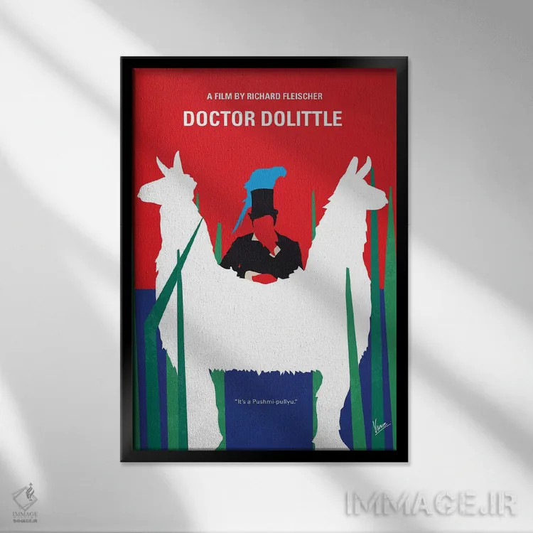 تابلو مینیمال پوستر مینیمال فیلم دکتر دولیتل اثر چانکونگ - نمای قابدار مشکی