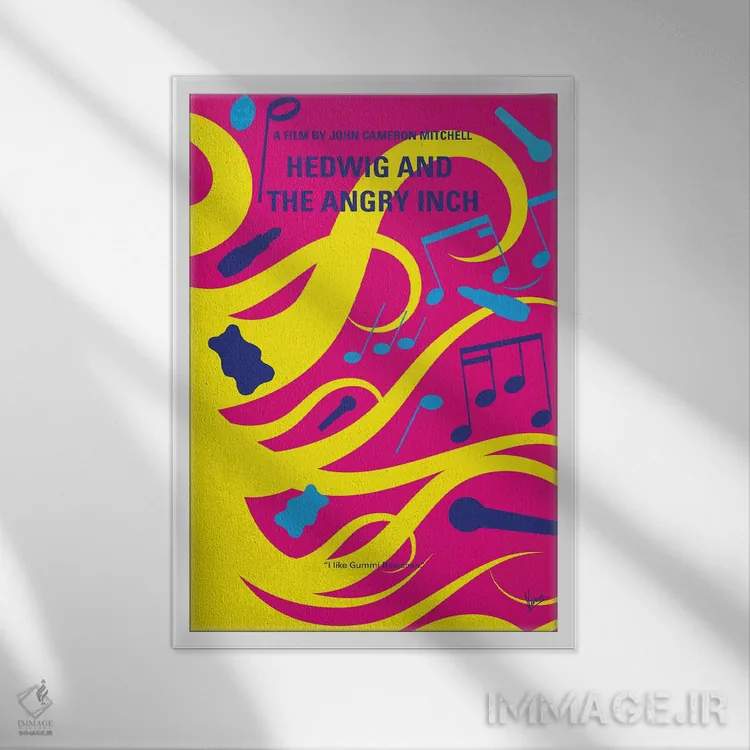 تابلو مینیمال پوستر مینیمال فیلم هدویگ و اینچ عصبانی من اثر چانکونگ - نمای قابدار سفید