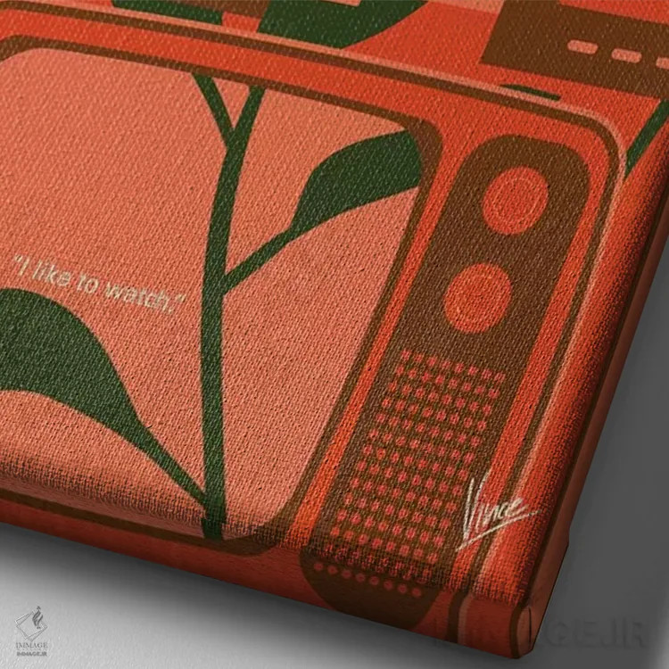 تابلو مینیمال پوستر مینیمال فیلم بودن آنجا اثر چانکونگ - نمای نزدیک بافت بوم