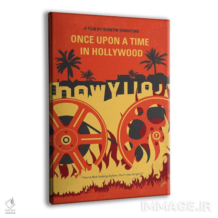 تابلو مینیمال پوستر مینیمال فیلم روزی روزگاری در هالیوود اثر چانکونگ - نمای پرسپکتیو محصول