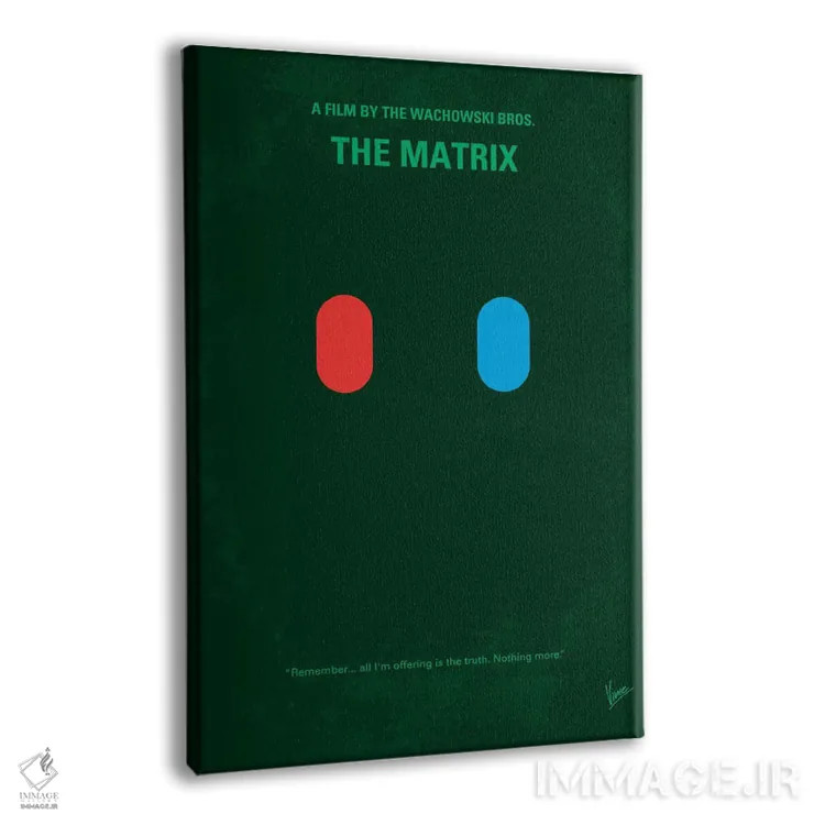 تابلو مینیمال پوستر مینیمال فیلم ماتریکس اثر چانکونگ - نمای پرسپکتیو محصول