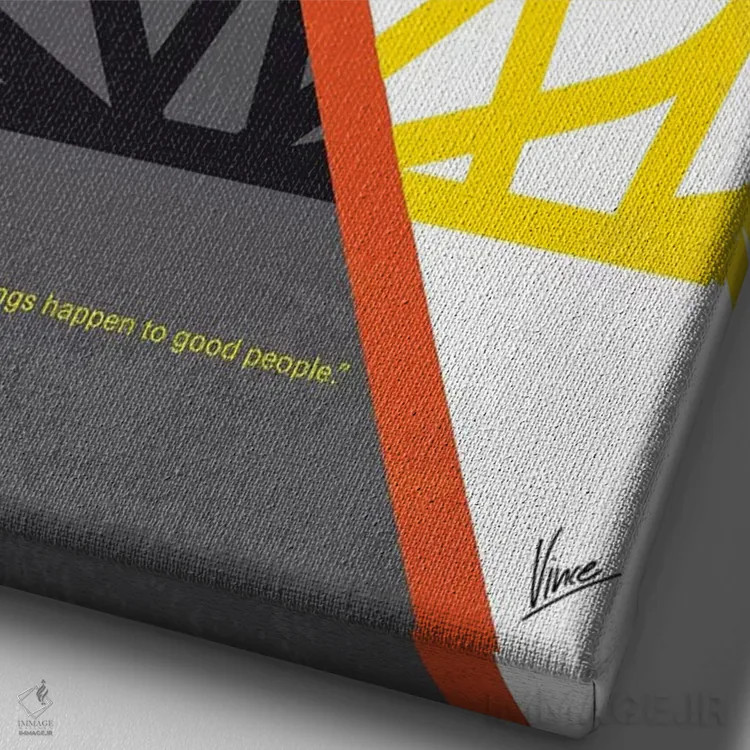 تابلو مینیمال پوستر مینیمال فیلم بسیار زیبا و مردنی اثر چانکونگ - نمای نزدیک بافت بوم