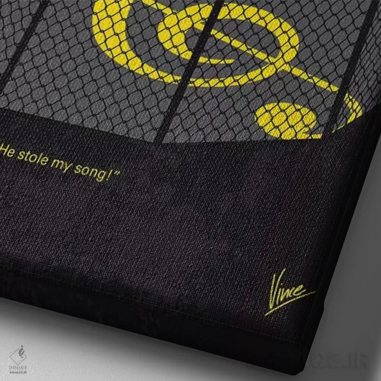 تابلو مینیمال پوستر مینیمال فیلم صدای انفجار می آید اثر چانکونگ - نمای نزدیک بافت بوم