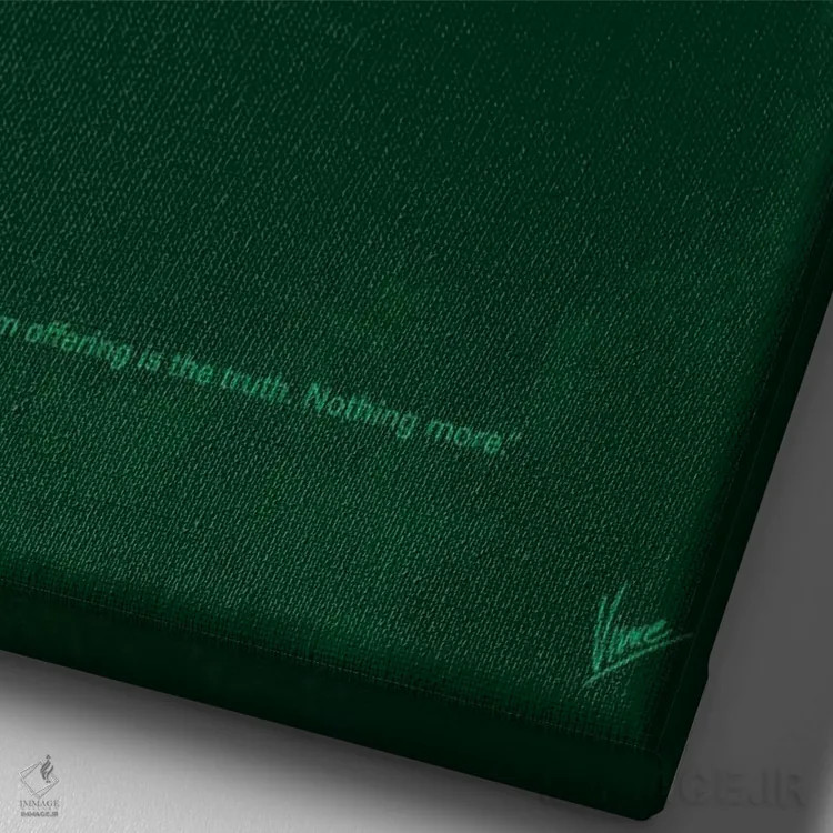 تابلو مینیمال پوستر مینیمال فیلم ماتریکس اثر چانکونگ - نمای نزدیک بافت بوم