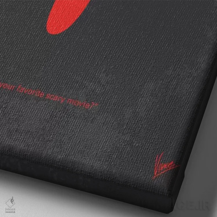 تابلو مینیمال پوستر مینیمال فیلم جیغ اثر چانکونگ - نمای نزدیک بافت بوم