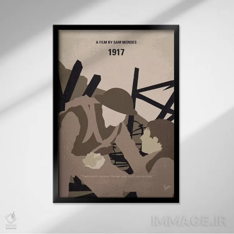 تابلو مینیمال پوستر مینیمال فیلم ۱۹۱۷ اثر چانکونگ - نمای قابدار مشکی