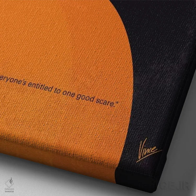 تابلو مینیمال پوستر مینیمال فیلم هالووین من اثر چانکونگ - نمای نزدیک بافت بوم