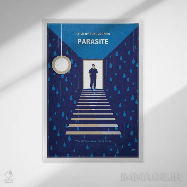 تابلو مینیمال پوستر مینیمال فیلم انگل اثر چانکونگ - نمای قابدار سفید