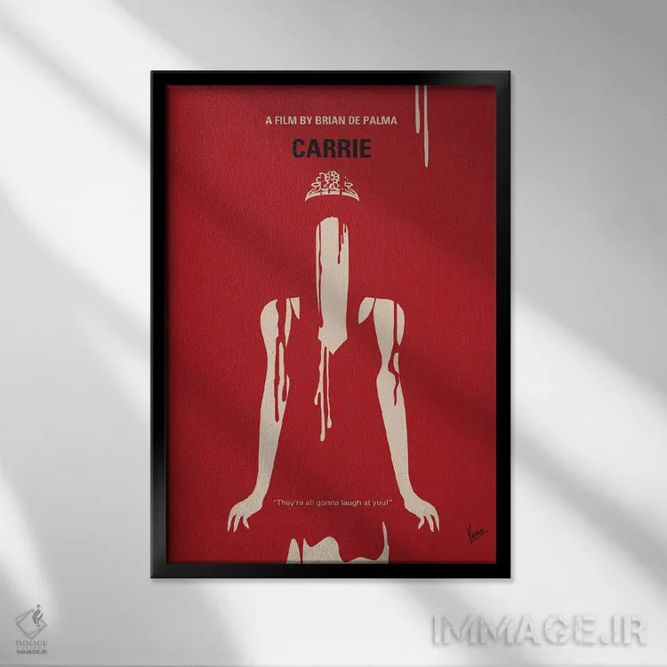 تابلو دکوراتیو پوستر مینیمال فیلم کری من اثر چانکونگ - نمای قابدار مشکی