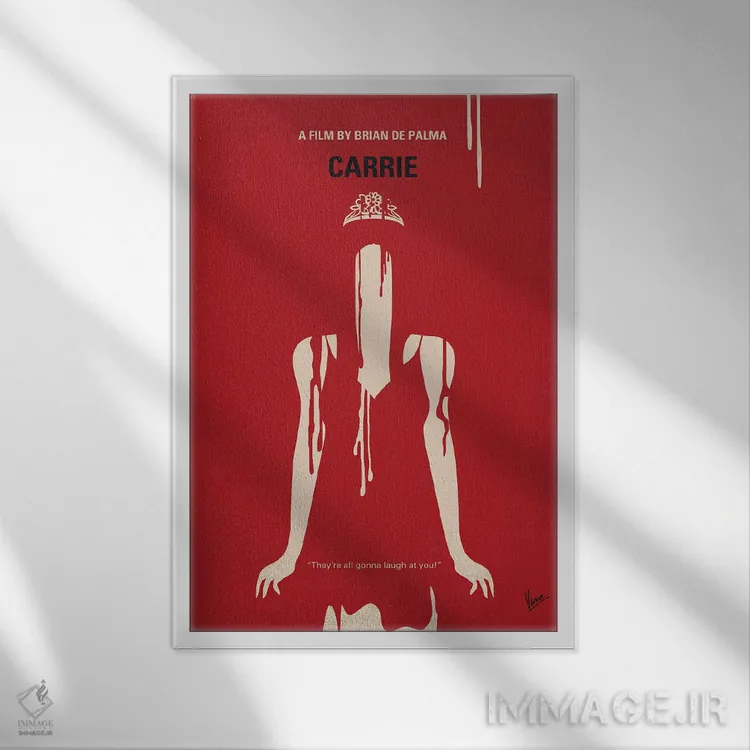 تابلو دکوراتیو پوستر مینیمال فیلم کری من اثر چانکونگ - نمای قابدار سفید