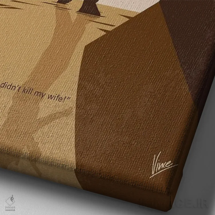 تابلو مینیمال پوستر مینیمال فیلم فراری من اثر چانکونگ - نمای نزدیک بافت بوم