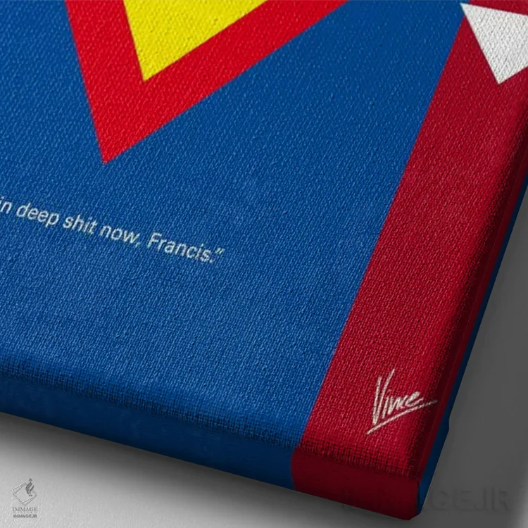 تابلو مینیمال پوستر مینیمال فیلم گونیز اثر چانکونگ - نمای نزدیک بافت بوم