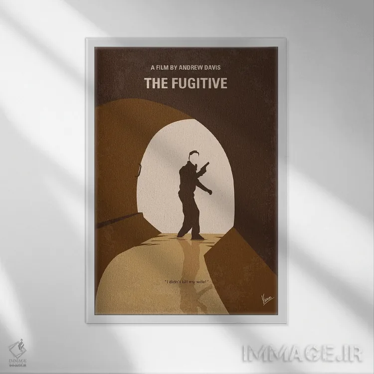 تابلو مینیمال پوستر مینیمال فیلم فراری من اثر چانکونگ - نمای قابدار سفید