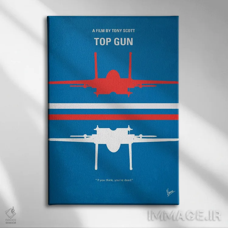تابلو مینیمال پوستر مینیمال فیلم تاپ گان اثر چانکونگ - نمای روبهرو روی دیوار