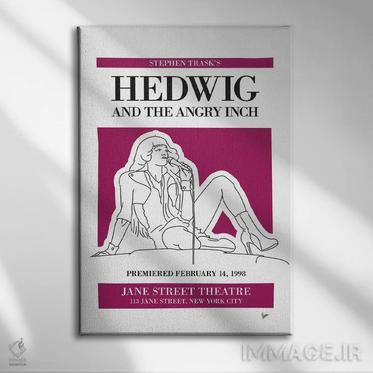 تابلو دکوراتیو پوستر موزیکال هدویگ و اینچ عصبانی من اثر چانکونگ - نمای روبهرو روی دیوار