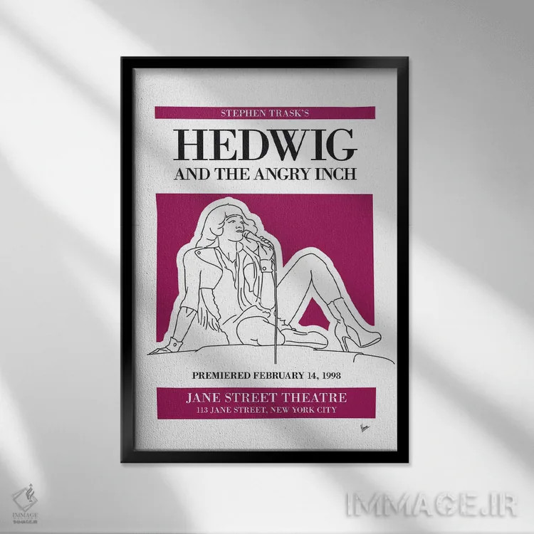 تابلو دکوراتیو پوستر موزیکال هدویگ و اینچ عصبانی من اثر چانکونگ - نمای قابدار مشکی