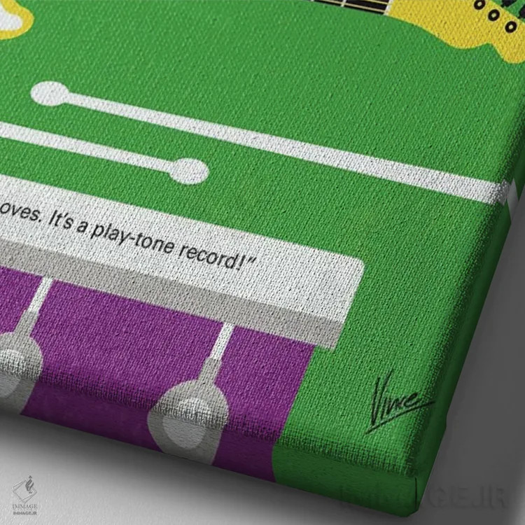 تابلو مینیمال پوستر مینیمال فیلم کاری که می کنی اثر چانکونگ - نمای نزدیک بافت بوم