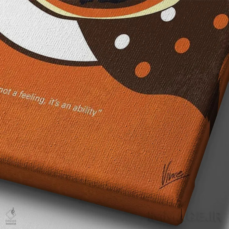 تابلو مینیمال پوستر دن در زندگی واقعی اثر چانکونگ - نمای نزدیک بافت بوم