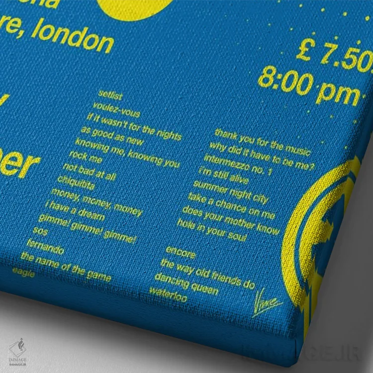 تابلو دکوراتیو پوستر آبا اثر چانکونگ - نمای نزدیک بافت بوم