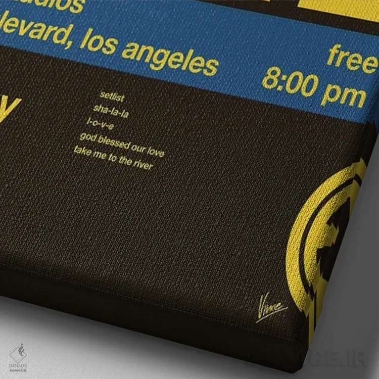 تابلو دکوراتیو پوستر ال گرین اثر چانکونگ - نمای نزدیک بافت بوم