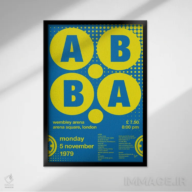 تابلو دکوراتیو پوستر آبا اثر چانکونگ - نمای قابدار مشکی