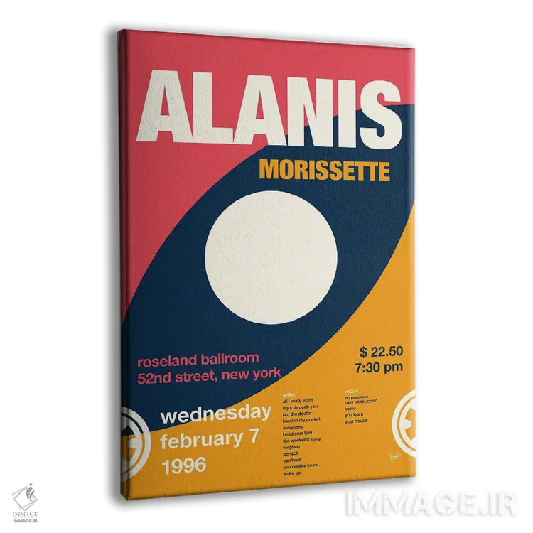 تابلو دکوراتیو پوستر آلانیس موریست اثر چانکونگ - نمای پرسپکتیو محصول